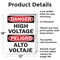 Signmission High Voltage Bilingual Danger Sign, Aluminum, 12in W x 18in L, 2PK OS-2PACK-DS-A-1218-L-19389 - alternate 9